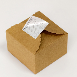 Etiqueta de seguridad personalizada con texto impreso, adhesiva y a prueba de manipulaciones, para sellar cajas de botellas de cosméticos. - Product Image 5
