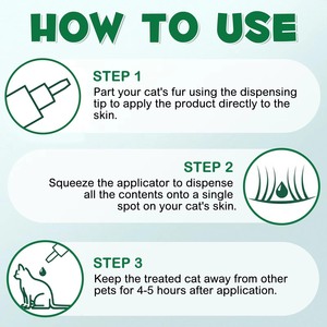 Vente en gros : Accessoires de sécurité pour animaux de compagnie, anti-puces et tiques, à base d'huiles essentielles végétales, 3 doses, pour la prévention et le contrôle, pour chiens et chats - Product Image 3