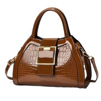 Sac à bandoulière de luxe léger en cuir PU brillant à motif pierre grande capacité pour femme
