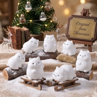 Figurines en résine rétro Ours Nordique Charme Vintage en vrac pour les cadeaux de Noël, décorations d'hiver pour la maison et cadeaux de fin d'année