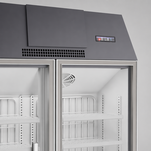 Congelador Combinado Profesional de Pared con Control Digital, Puerta de Vidrio, Refrigerador Vertical Tipo Isla para Tiendas de Abarrotes - Product Image 1