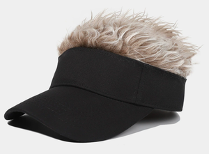 Gorra de béisbol de pelo rizado con visera desmontable-Accesorio de hip hop Retro Para hombres/mujeres - Product Image 5