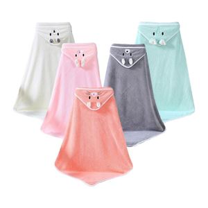 Serviette de bain pour enfants hautement absorbante avec motif animal, en tissu polaire corail, en vente - Product Image 6