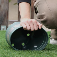 Leizisure Pots et jardinières en plastique vert de 1 gallon, pots en filet pour pépinière, conteneurs de plantation, boîte de semis, intérieur et extérieur
