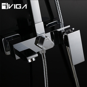 Robinet de <span class=keywords><strong>douche</strong></span> italien à eau chaude instantanée mural mitigeur de bain-<span class=keywords><strong>douche</strong></span> en laiton 3 voies ensemble de colonnes de <span class=keywords><strong>douche</strong></span> - Product Image 4