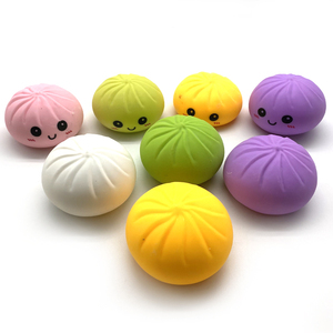 Food Steamer Bun Desk Toys 8.5cm Original Dumpling Colorful Bun Stress Balls Fidget Sensory Toy Dumpling <b>Squishy</b> Toy - Product Image 2