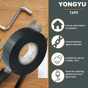 Yongyu nhà sản xuất tùy chỉnh Chứng Khoán không thấm nước cách điện tự dính cuộn chịu nhiệt <span class=keywords><strong>PVC</strong></span> cách điện Băng điện - Product Image 4