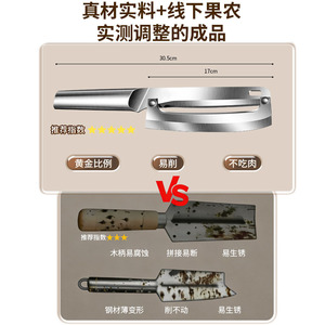 Stainless Steel Sugarcane Knife 30.5cm Multi Functional Fruit Peeler For Commercial Use - Product Image 1