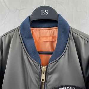 Chaqueta Bomber Vintage Personalizada ES, Estilo Vintage, Lavado Ácido, Impermeable, Bordada, Chaqueta de Piloto, Chaqueta Bomber de Poliéster para Hombre - Product Image 2