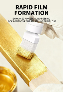 <span class=keywords><strong>Peinture</strong></span> métallisée au <span class=keywords><strong>latex</strong></span> à base d'eau, couleur or feuille d'or, <span class=keywords><strong>pour</strong></span> extérieur, <span class=keywords><strong>pour</strong></span> métal, bois, meubles métalliques, ciment, poterie - Product Image 3