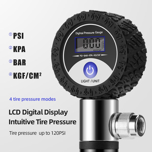 Yueli Aluminum Alloy Portable Pump 120Psi Lcd Digital Display Bicycle Bike Tire Inflator - Product Image 3
