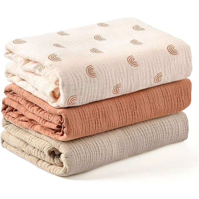 Большие мягкие дышащие муслиновые пеленальные одеяла для новорожденных унисекс