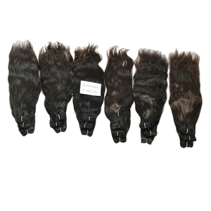 Extensiones de cabello humano ondulado indio y vietnamita alineado con cutícula Virgen sin procesar de alta calidad al por mayor estilo recto - Product Image 1