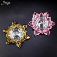 Bol à ongles en verre cristal Lotus Aurora, fournitures de manucure, dissolvant de vernis à ongles, gel acrylique, liquide de stockage, bol à ongles