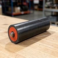 Système de rouleaux de convoyeur à revêtement en caoutchouc JUXIN, garantie de 1,5 an pour les pièces d'équipement de manutention de convoyeurs à rouleaux par gravité