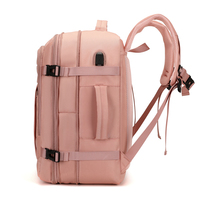 Sac à dos décontracté extensible pour ordinateur portable, poches multicouches, résistant à l'eau, avec port USB