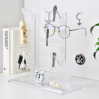 Support pliable pour lunettes de soleil écologique, présentoir à lunettes avec 4 étagères en acrylique transparent