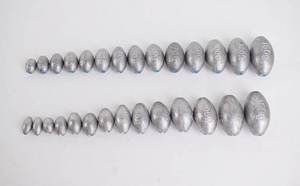 0,5g - 300g Tuzlu Su Balıkçılığı Malzemeleri Aksesuarları Uzun Atış Oval Kurşun Ağırlık Oyuk Zeytin Şekli Plastik Özlü Kurşun Batırıcı - Product Image 3