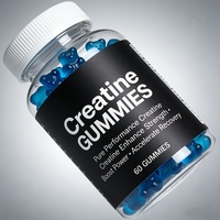 Gummies de créatine monohydrate personnalisées pour la croissance musculaire et le soutien de la force, Gummies pour gagner de la masse musculaire, 60 unités