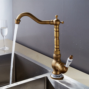 Robinet de <span class=keywords><strong>cuisine</strong></span> <span class=keywords><strong>vintage</strong></span> moderne, mélangeur d'eau, robinet à poignée unique, thermostatique, pour salle de bain, style classique - Product Image 3