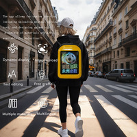 Mochila LED P2 de 96*128 Píxeles, Mochila LED RGB Programable, Mochila Inteligente con Pantalla LED