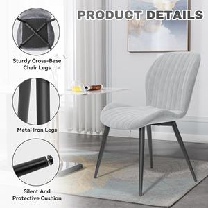 Silla de comedor elegante y con estilo con textura y estable sin tambalearse, duradera y resistente, rendimiento de alto costo para comedor en casa - Product Image 5