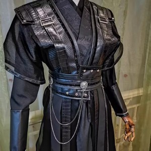 Ropa Tradicional China Hanfu para Hombre - Estilo Samurái Japonés Vintage con Diseño Tang Pak Antiguo para Cosplay, Halloween y Carnaval - Product Image 4