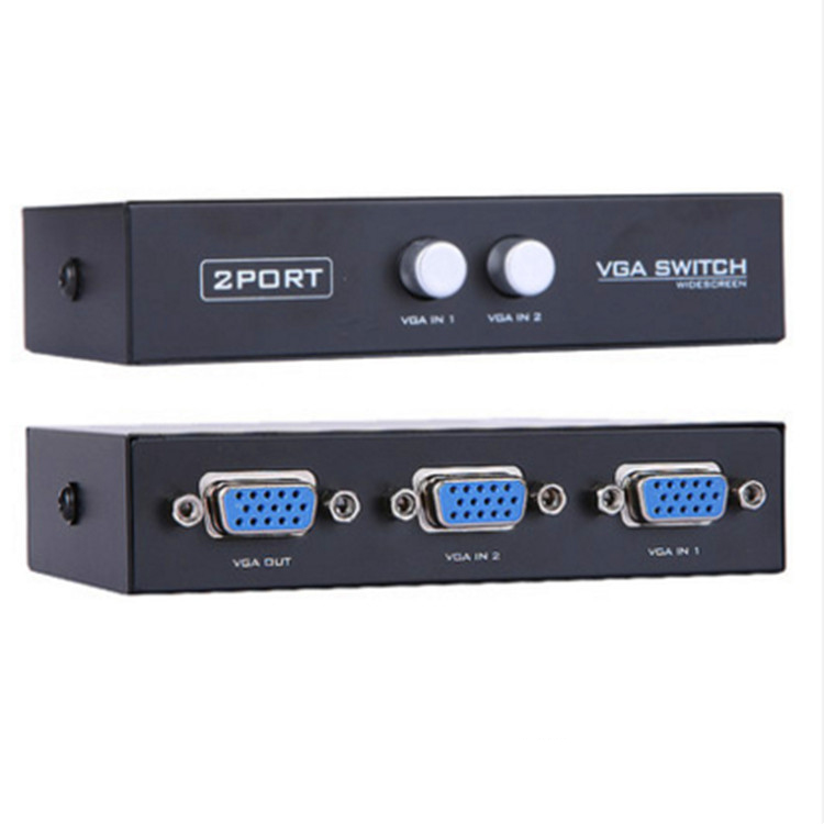 Plug and play 250 МГц 2-портовый автоматический USB Vga kvm-коммутатор VGA 9pin монитор 2 в 1 из коммутатор VGA переключатель