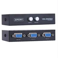 Plug & Play 250MHz 2-Port automatischer USB Vga Kvm-Schalter VGA 9-poliger Monitor 2-in-1-Ausschalter VGA-Schalter
