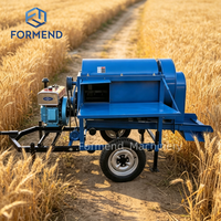 Dernière machine de récolte mobile multifonctionnelle à roues diesel, robuste, pour céréales (blé, riz, paddy, sorgho, soja)