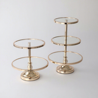 Support à gâteau rond QD-GREEN S-120 en autres matériaux, compatible lave-vaisselle, présentoir à dessert en verre pour mariage, anniversaire, fête, cuisine