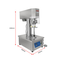 Machine de scellage et de bouchage semi-automatique électrique 220V facile à utiliser pour les petits contenants de boissons, jus, boîtes en aluminium et bouteilles en verre