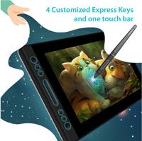 Huion — écran tactile lcd numérique kamvas pro 13, pour dessin, avec stylet et interface type-c, tablette