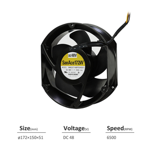 พัดลม SANYO DENKI San Ace รุ่น 9WG5748P5H001 แบบลูกปืนพลาสติก ขนาด 172*150*51 มม. 48VDC 78.0W 1.62A 410CFM 6500 รอบต่อนาที สำหรับเซิร์ฟเวอร์ อุปกรณ์โทรคมนาคม แบบแกน - Product Image 3
