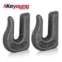Gancho de Cadena de Acero Aleado G70 de 5/16'' para Cucharón de Tractor, Ganchos Soldados de Acero Forjado