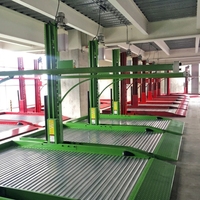2 Seviyeli 2 Kolonlu Ortak Kullanımlı İki Silindirli Hidrolik Konut Tipi Ticari Çift Katlı Otomotiv Park Asansörü Araç İstifleyici