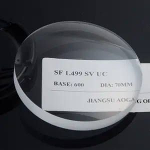 Cr39 1.499 branco de lentes ópticas semi acabadas, visão única/bifocal/lentes progressivas