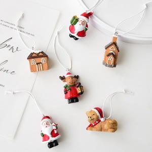 Custom Wholesale Resin <b>Christmas</b> Ornaments Box Set Santa Elk Pet Dog <b>Mini</b> House Xmas <b>Tree</b> Hanging Decorations for Holiday Gift - Product Image 4
