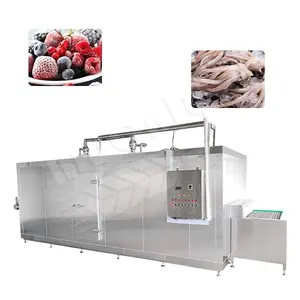 MY Seafood Freeze Tunnel Small French Fries Shock Quick Frozen Iqf Tunnel Blast Freezer Machine