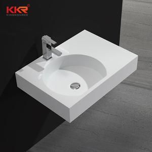 Montado en la pared <span class=keywords><strong>de</strong></span> <span class=keywords><strong>baño</strong></span> <span class=keywords><strong>de</strong></span> piedra <span class=keywords><strong>de</strong></span> resina Handrinse cuenca único grifo superficie sólida <span class=keywords><strong>de</strong></span> la cuenca - Product Image 4