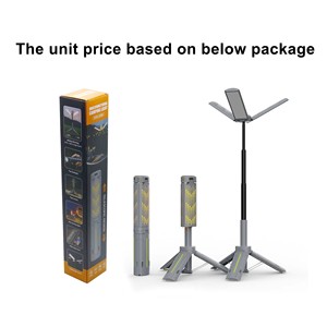 Linterna LED portátil para acampar, soporte telescópico plegable, luz de emergencia magnética impermeable, lámpara para exteriores recargable por USB - Product Image 5