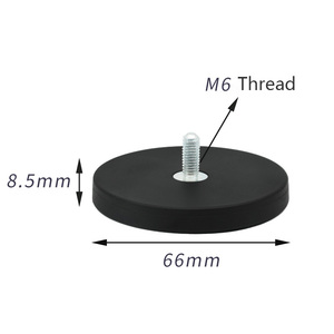 Imanes recubiertos de goma de neodimio, 43mm, 66mm, 88mm, roscas de, servicio de corte permanente en forma de olla/Copa - Product Image 4