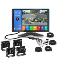 NOUVEAU Enregistreur DVR à écran tactile de 10,1 pouces avec lecteur MP5, alarme sonore et lumineuse, caméra de recul 1080P, système de surveillance de véhicule 4 canaux