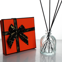 Diffuseur de parfum en verre avec bâtonnets en rotin 100 ml Bouteilles de diffuseur de parfum décoratives 3,4 oz