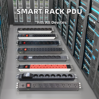 Unité de Distribution d'alimentation en rack 10A-20A personnalisée en usine (PDU) avec prises C13/C19/français/UK/Schuko pour armoires de rack de serveur