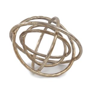 Modern Handcrafted Metal Geometric Sphere Decor for Tabletop Home Office Display brass sphere Decorative metal geometric <b>object</b> - Product Image 1