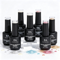 Vernis Gel Professionnel Sans HEMA Effet Diamant Réfléchissant - Gel Flash Super Brillant pour Ongles - Gel UV LED Soak Off Paillettes Disco