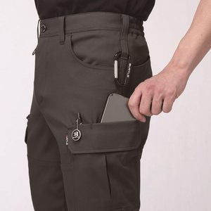 Pantalon cargo unisexe Burtle pour toute l'année (53 L) Gris tempête Taille haute Décontracté Coupe-vent Imperméable Respirant Polyester/Nylon Plus - Product Image 5