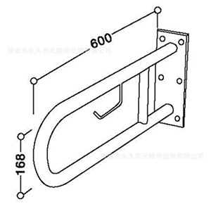 Barre d'appui en U YJL en acier inoxydable 304 antidérapante pour la sécurité dans la salle de bain, pour la toilette - Product Image 3
