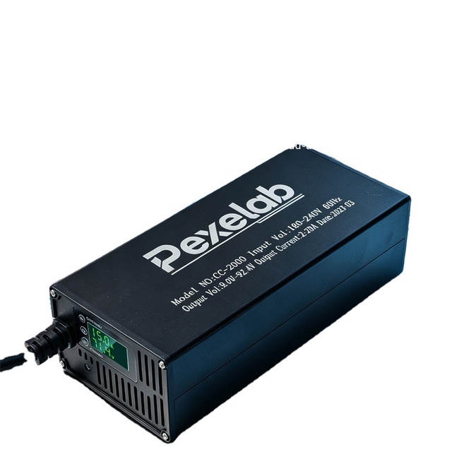 10-92.4V Adjustable Voltage Lithium Battery Charger 3-20A Current Smart Charger 220V Input 2800W Fast Charging